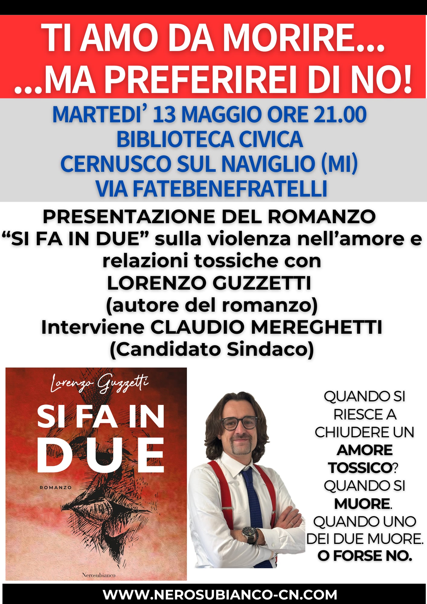 Presentazione del romanzo "Si fa in due" di Lorenzo Guzzetti