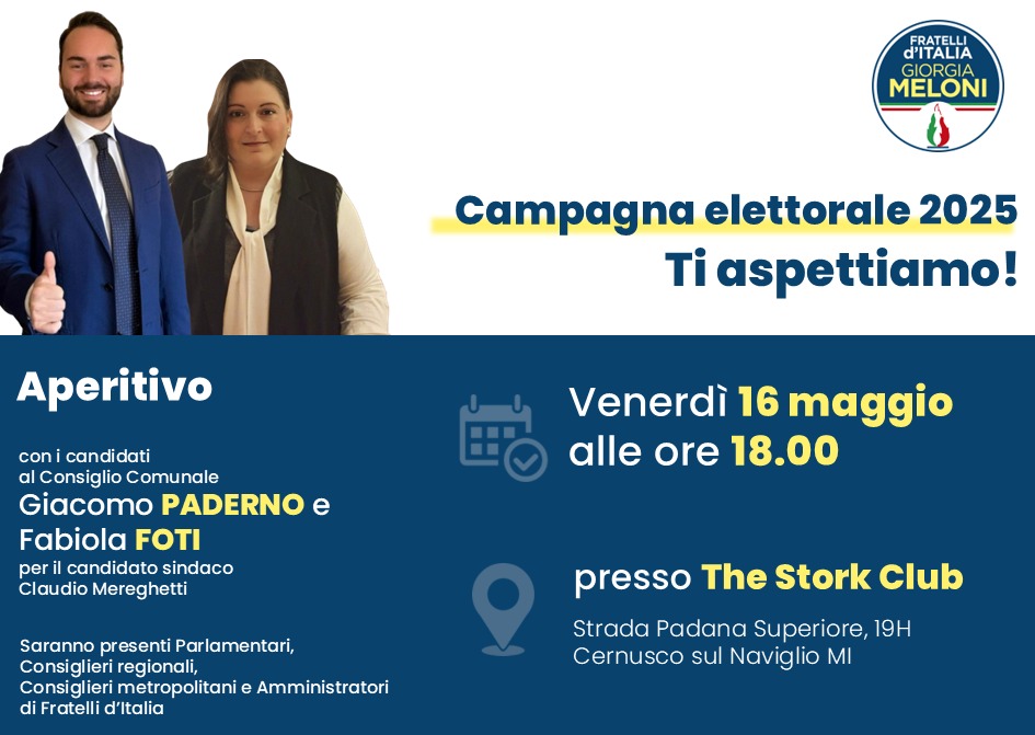 Aperitivo al The Stork Club con i candidati di Fratelli d'Italia